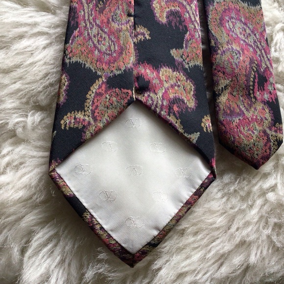 Valentino Cravatte 100% Silk Tie Made in Italy 4207 - Picture 10 of 10
